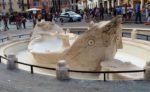The Famous Barcaccia Fountain in Rome